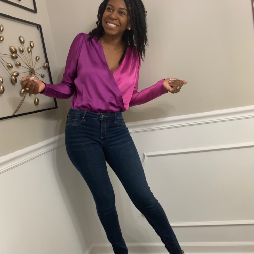 Color Block | Pink & Purple body suit
